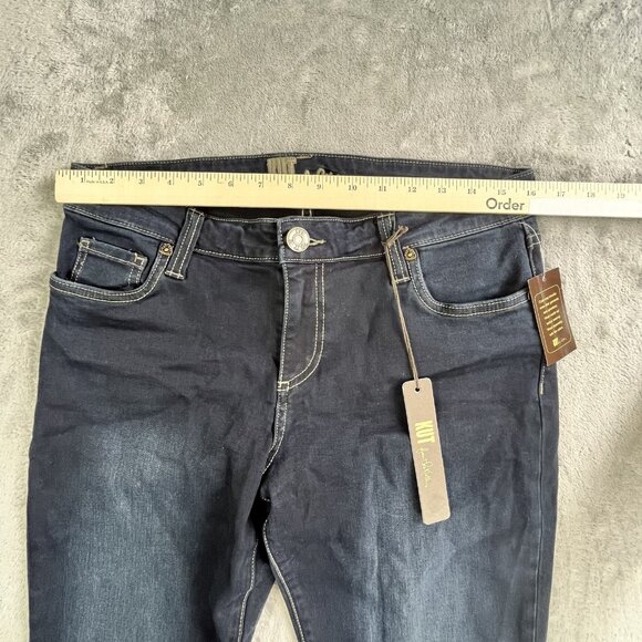 Kut from the Kloth Jeans Womens 10 Dark Wash Diana Skinny Distressed Stretch NWT - Picture 7 of 16